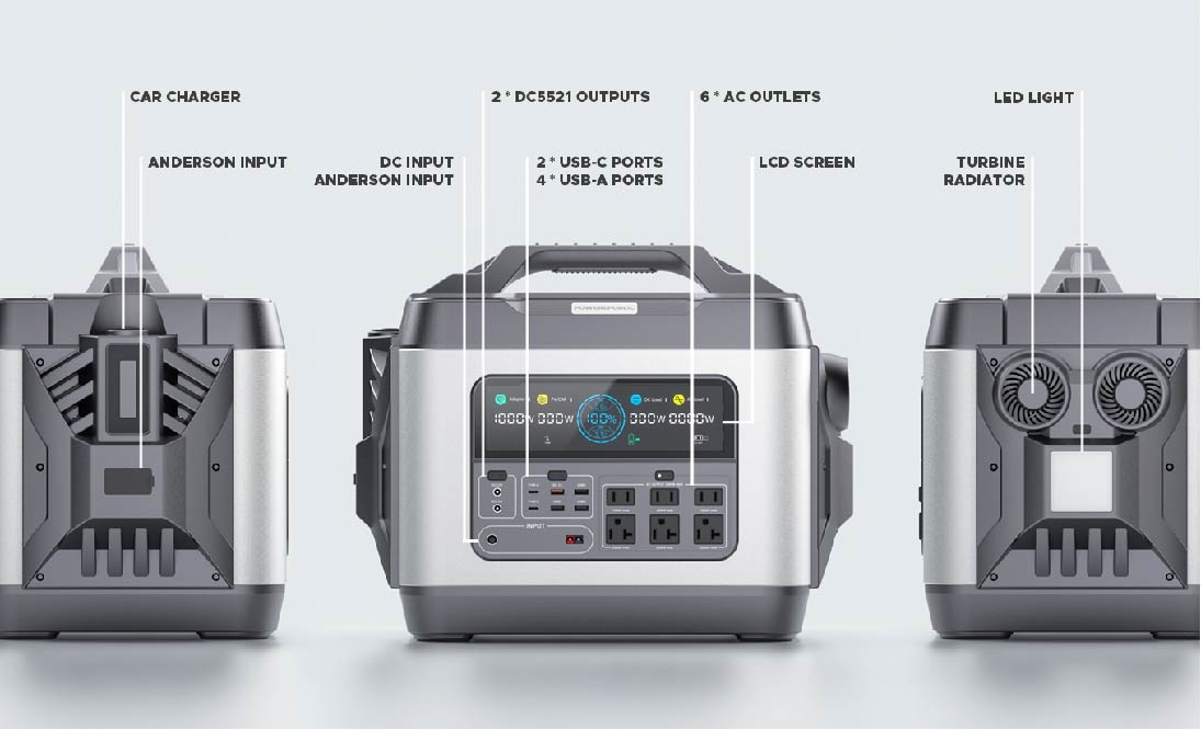 POWEREPUBLIC T3000 Portable Power Station | 3000W 3200Wh
