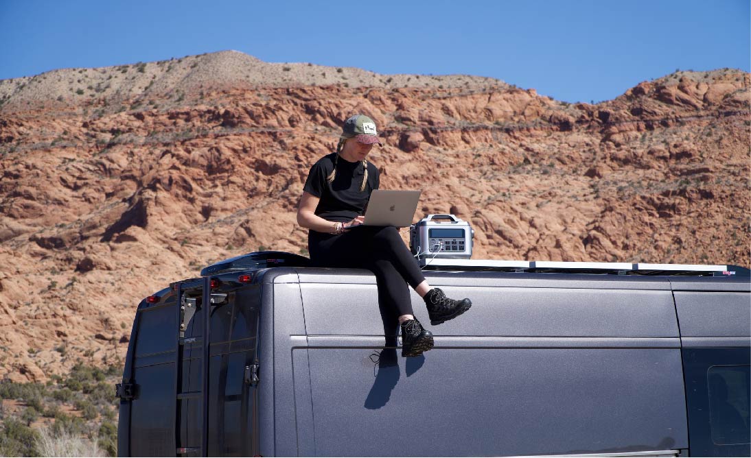 Kelsey and POWEREPUBLIC T1200 Portable Power Station