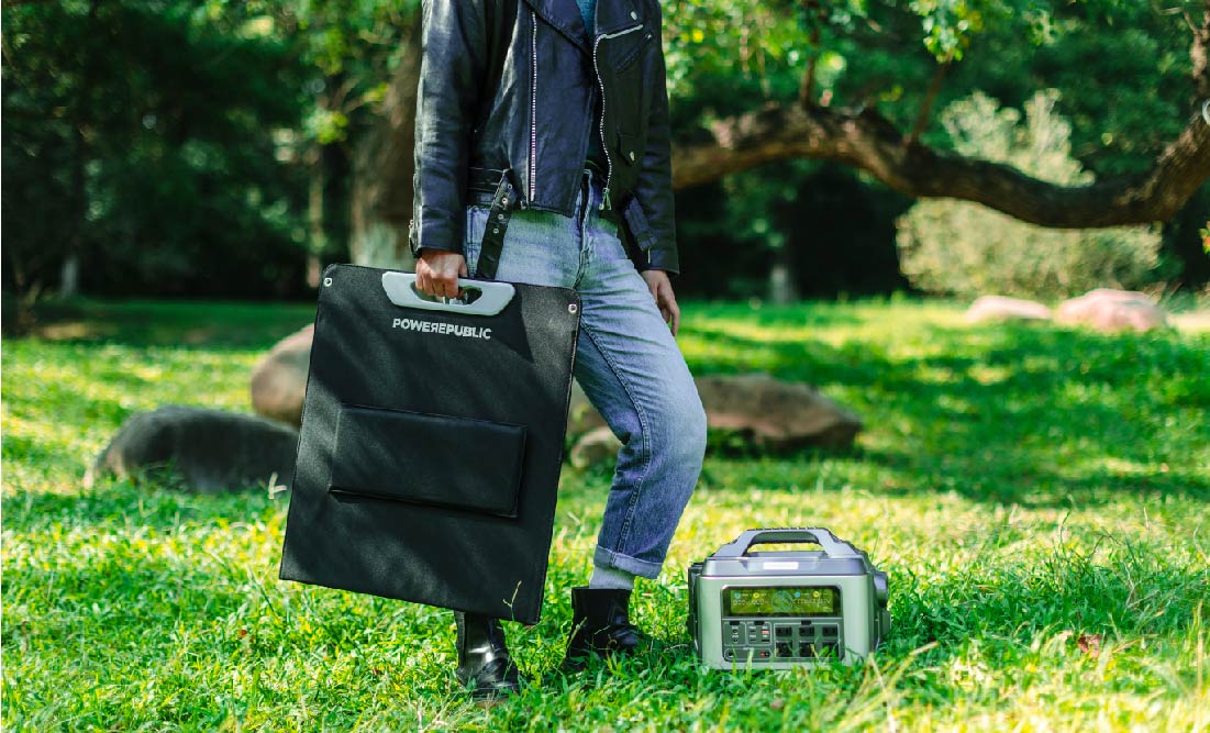 POWEREPUBLIC T1200 Solar Generator Kit